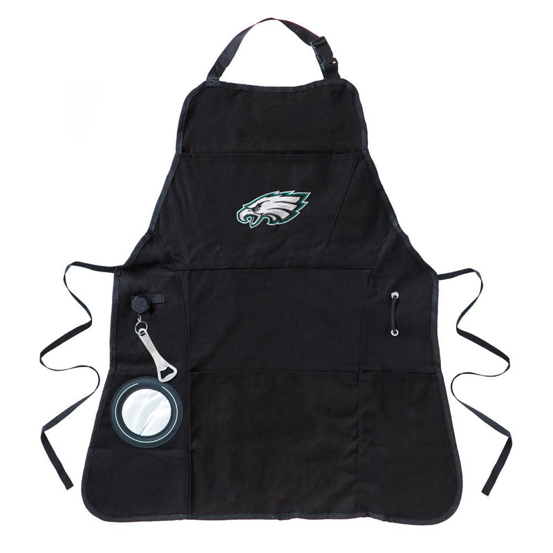 Team Sports America NFL Philadelphia Eagles Ultimate Grilling Apron Durable Cotton with Beverage Opener and Multi Tool for Football Fans Fathers Day and More