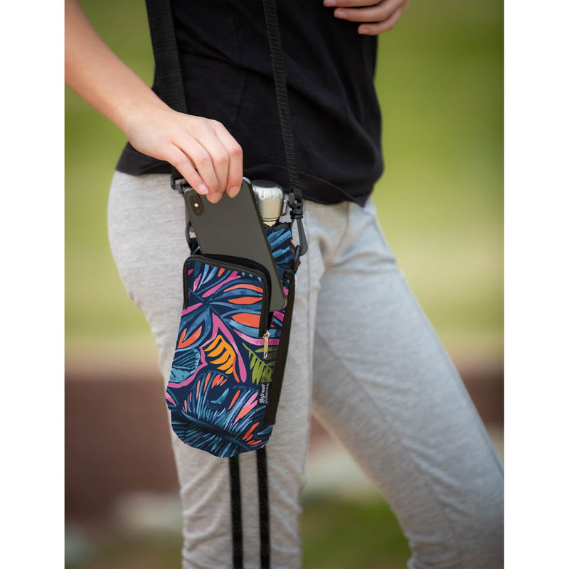 Neoprene Bottle Carrier with Drawstring, Botancial Brights,4nbc015