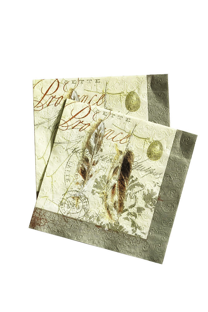 Provencial Embossed Paper Luncheon Napkin, 6.5"x6.5"x0.83"inches