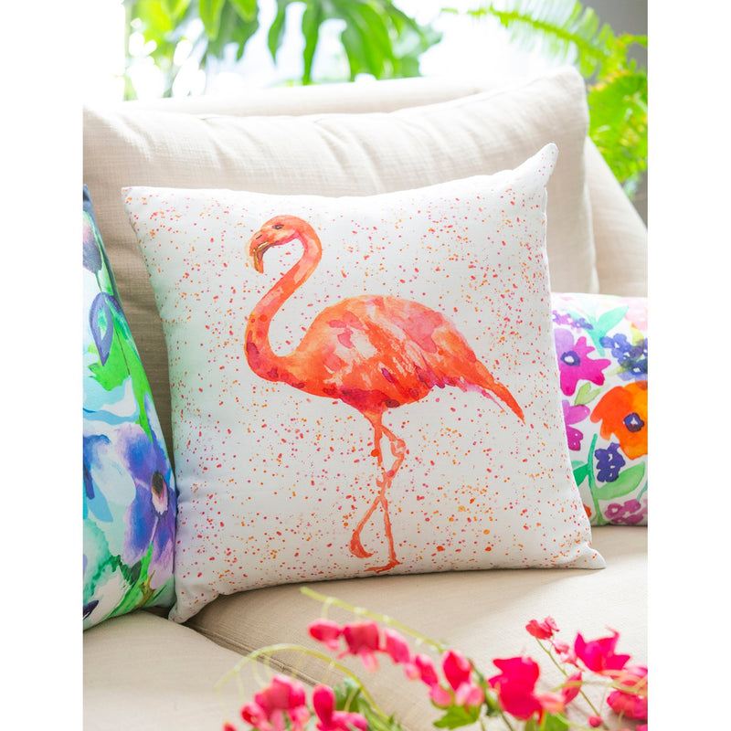 Flamingo Decorative Pillow, 18'' x 18'' x 3.5'' inches
