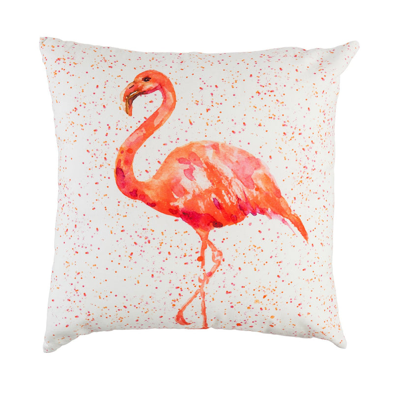 Flamingo Decorative Pillow, 18'' x 18'' x 3.5'' inches