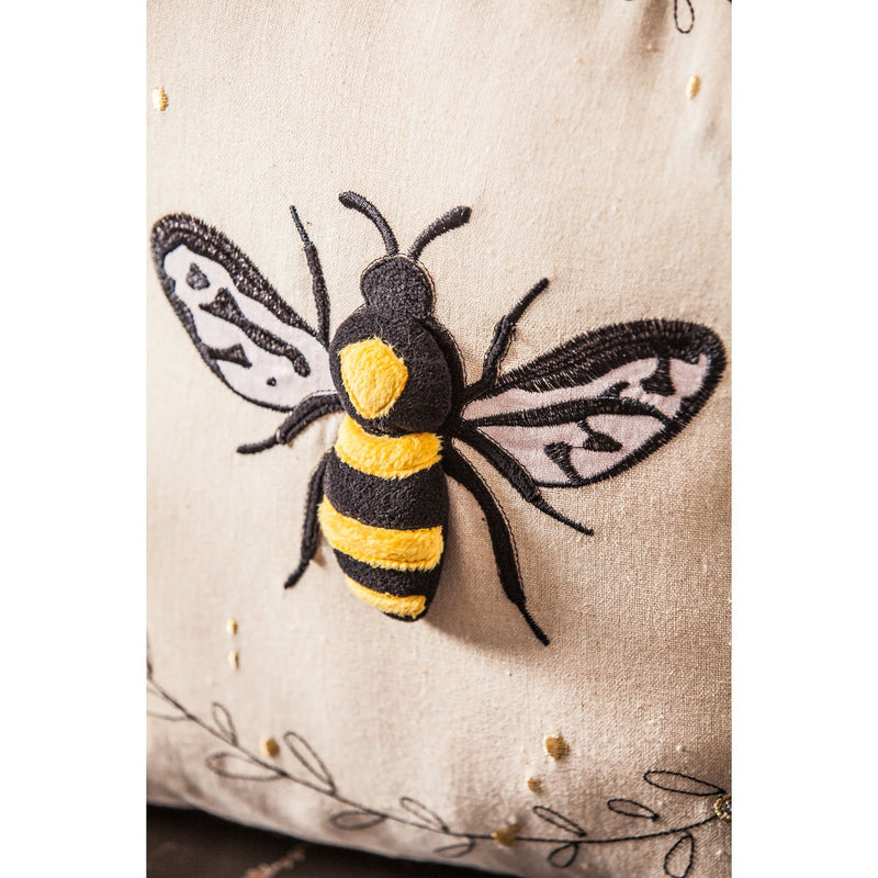 Cypress Home Just Bee LED Pillow - 16 x 4 x 16 Inches
