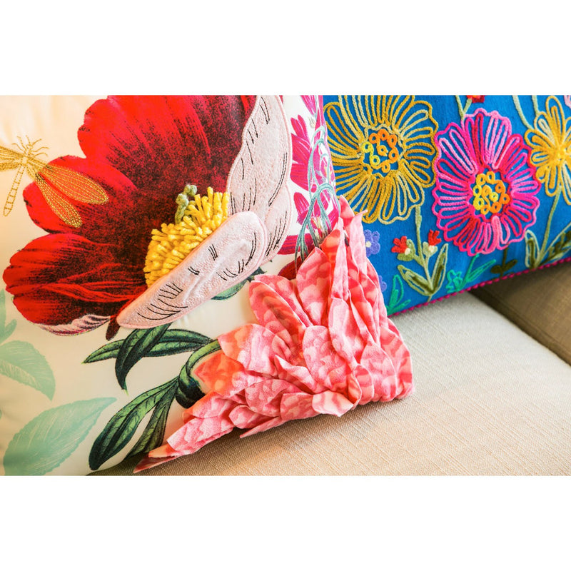 Vivid Bouquet 16''x16'' pillow, 16'' x 4.5'' x 16'' inches