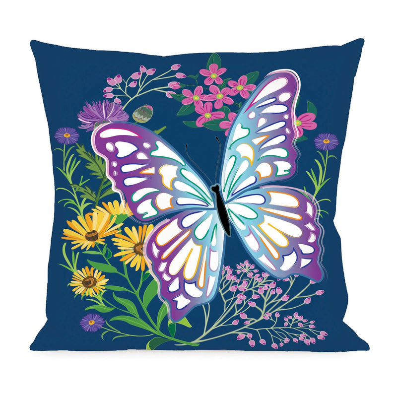 Butterfly Meadow Interchangeable Pillow Cover,18"x18"x0.5"inches