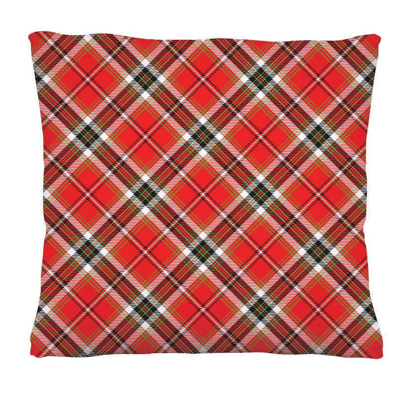 Tartan Birdhouse Interchangeable Pillow Cover, 18"x0.25"x18"inches