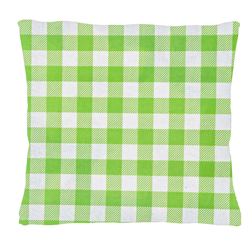 Daffodils and Checks Interchangeable Pillow Cover,18"x0.25"x18"inches