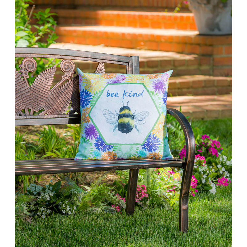 Bee Sweet Bee Kind Interchangeable Pillow Cover,18"x0.25"x18"inches