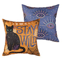 Mystic Moon Cat 18" Interchangeable Pillow Cover,4plc566