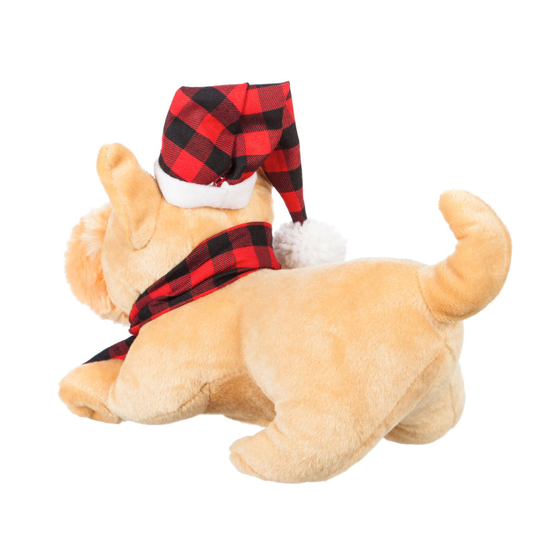 7''  Tall Animated Musical Plush, Wagging Dog with Hat,4plsh007