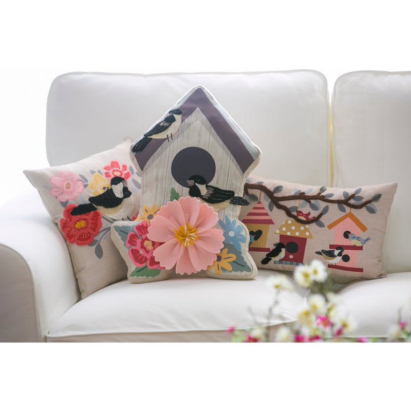 Birdhouse Shaped Pillow, 14'' x 3'' x 18.5'' inches