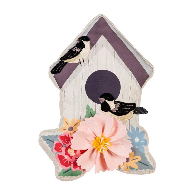 Birdhouse Shaped Pillow, 14'' x 3'' x 18.5'' inches