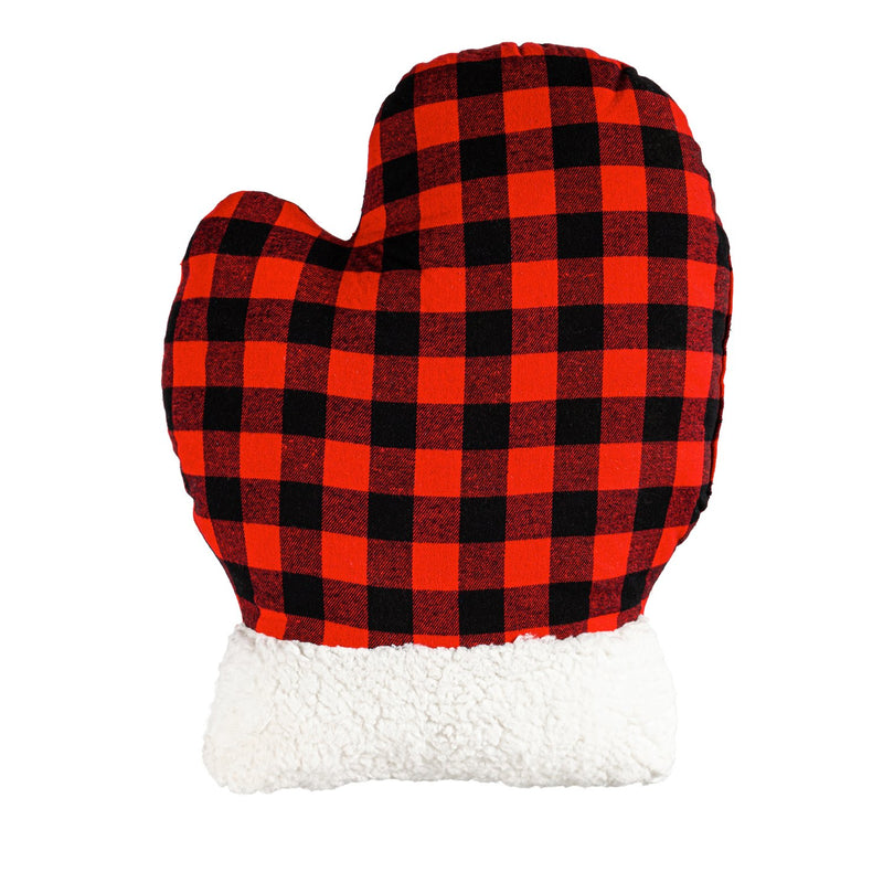 Buffalo Check Mitten Shaped Pillow,4sp35004