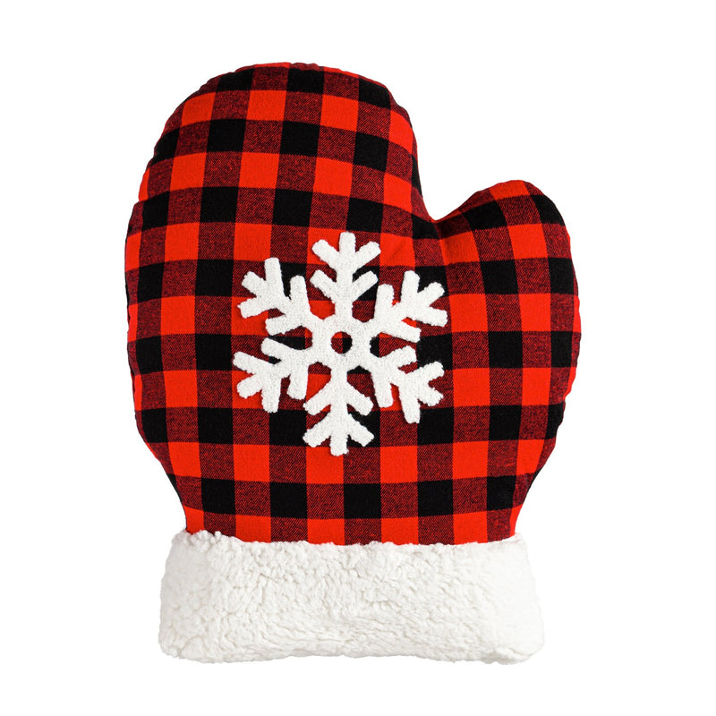 Buffalo Check Mitten Shaped Pillow,4sp35004