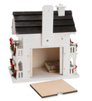 Lighted Holiday Colonial Cottage Birdhouse,53v9u