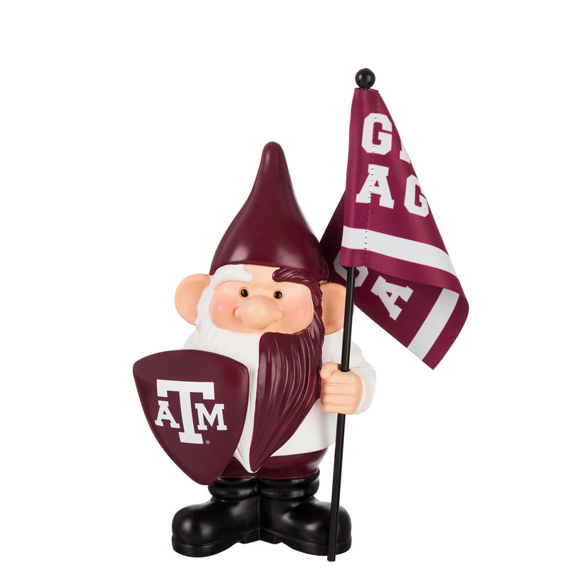 Texas A&M, Flag Holder Gnome, 6.13"x4.5"x10"inches