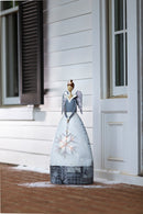 Indoor/Outdoor Metal Angel With Lighted Snowflake, 13.75"x7.5"x28.5"inches