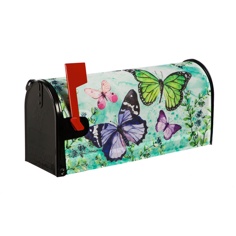 Evergreen Mailbox Cover,Butterfly Firends Mailbox Cover,20.5x0.1x17.7 Inches