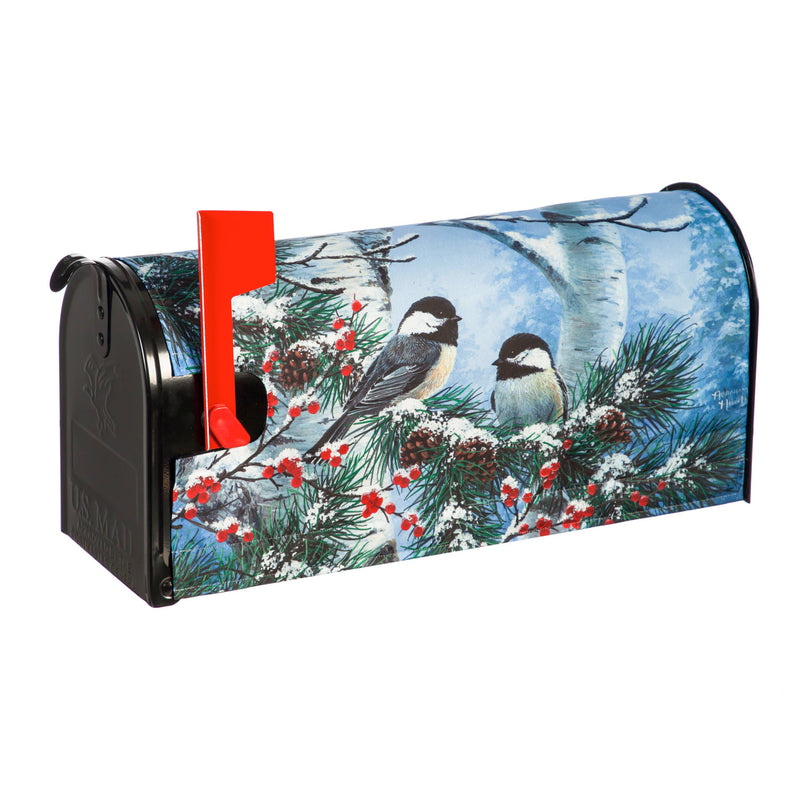 Evergreen Flag Indoor Outdoor Decor for Homes Gardens and Yards Winter Chickadee