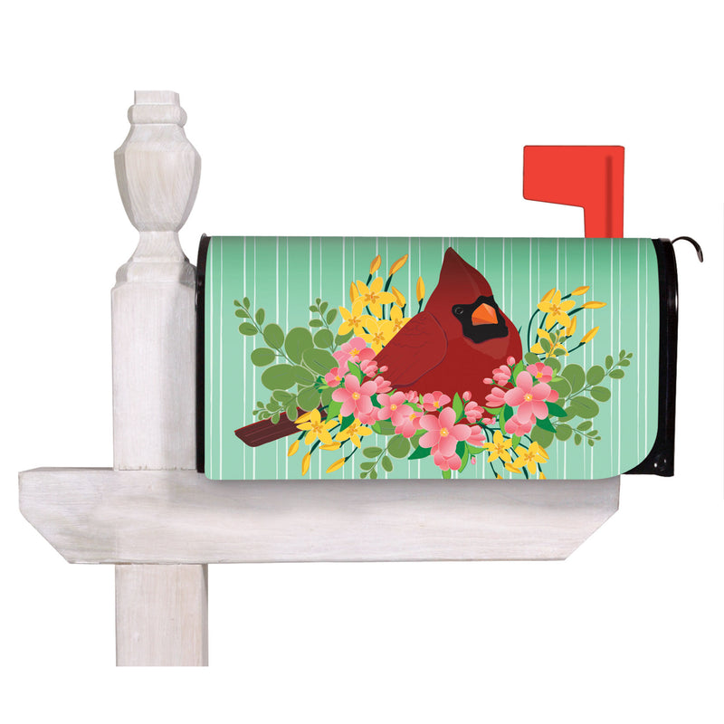 Spring Floral Cardinal Mailbox Cover,56764
