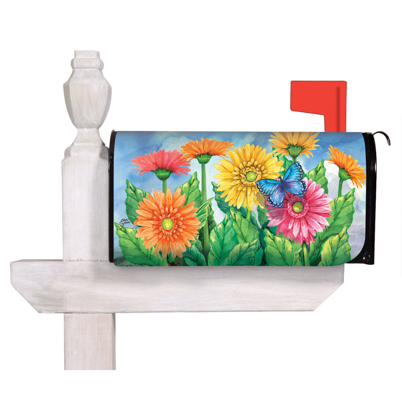 Evergreen Flag Gerbera Daisies Mailbox Cover Durable and Well Made Home and Gard