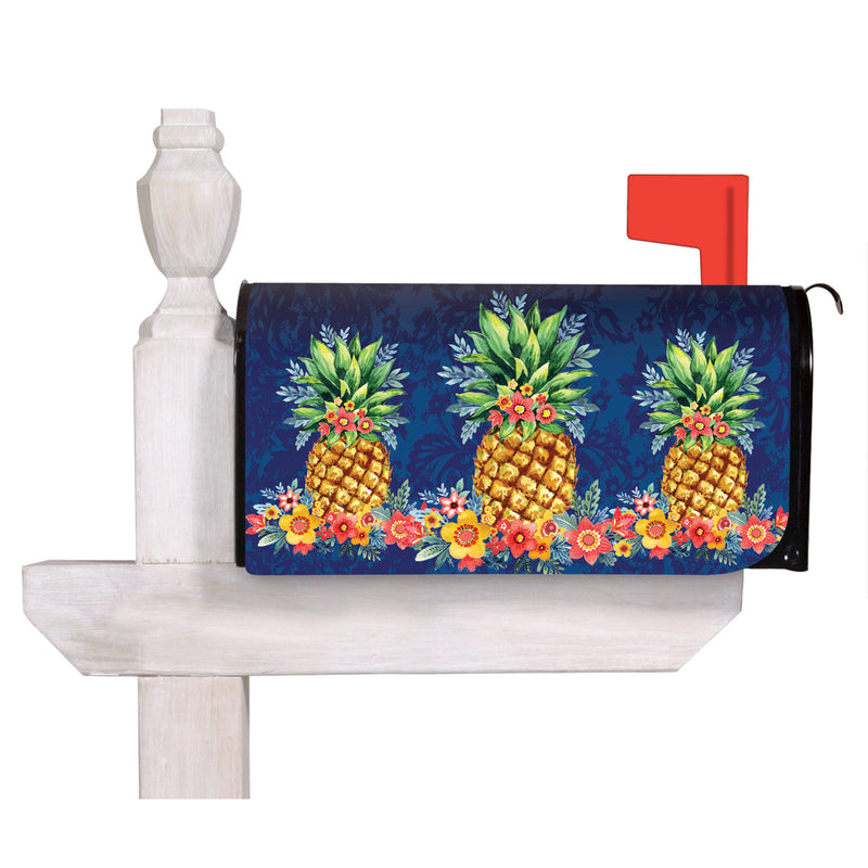 Evergreen Flag Beautiful Boho Pineapple Mailbox Cover - 18 x 1 x 21 Inches Fade
