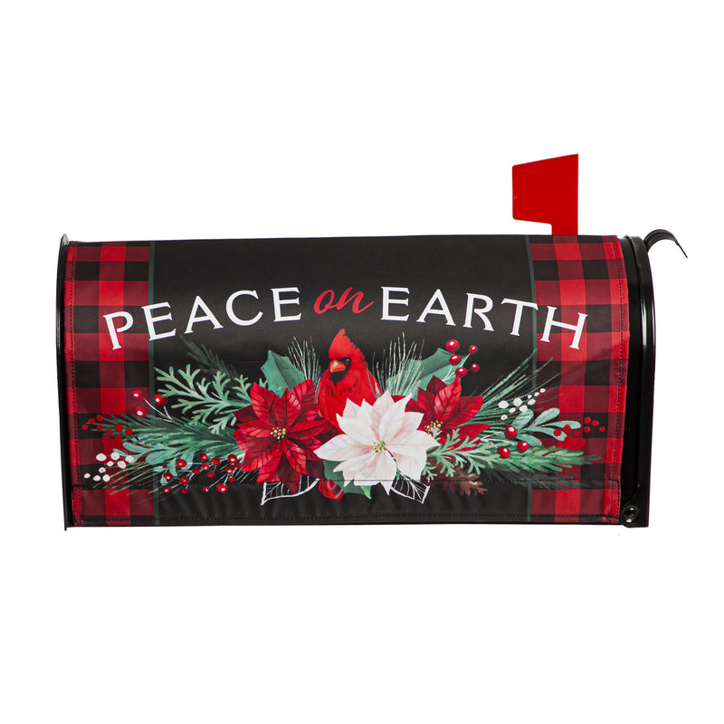 Evergreen Mailbox Cover,Christmas Joy Mailbox Cover,20.5x18x0.1 Inches