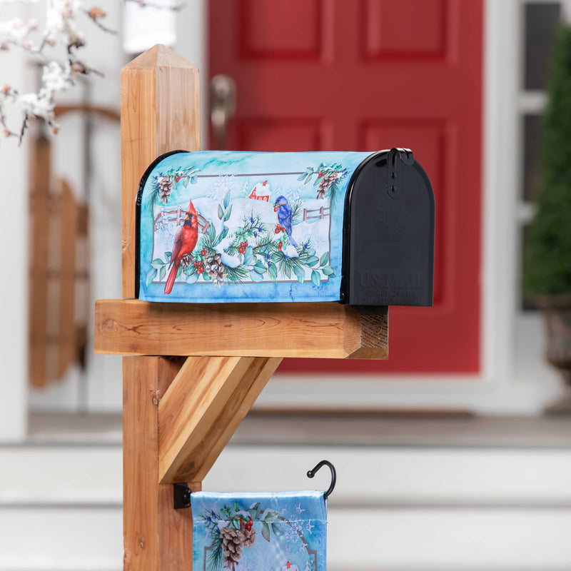 Snow Country Birds Sublimated Mailbox Cover,56823