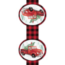 Red Truck Mailbox Saddle with Magnetic Mailbox Door Decor Set,56831s