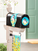 Forsythia and Chickadee Mailbox Saddle with Magnetic Mailbox Door Decor Set,56836s
