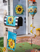 Welcome Friends Leopard Sunflower Mailbox Cover,56863