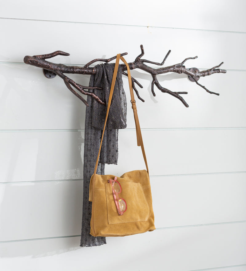 Recycled Aluminum Vertical/Horizontal Branch Coat Rack, 9"x6.5"x36"inches