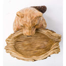 Carved Resin Beaver Birdbath,59p39