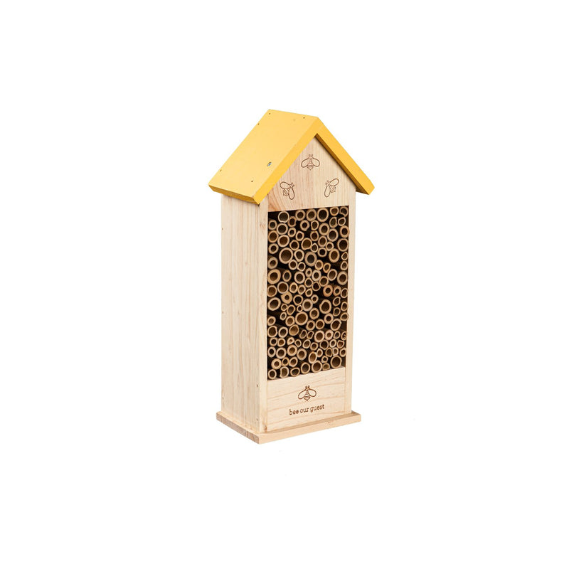 Natural Wood Bee Habitat, Bee Our Guest, 6.3"x4.02"x13.98"inches