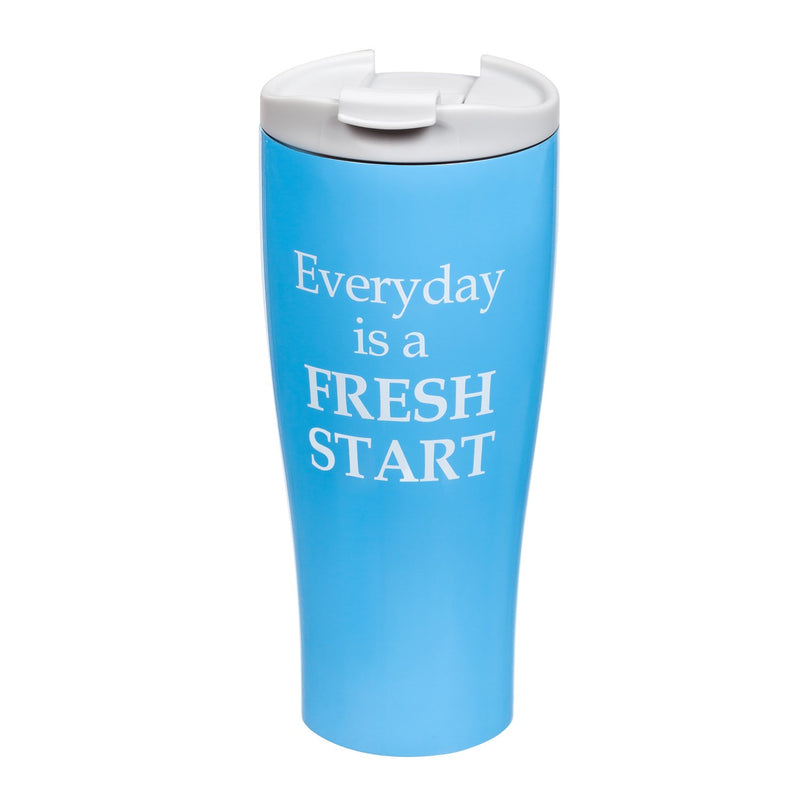 Cypress Home Beautiful Everyday is a Fresh Start Stainless Steel Cup - 7 x 3 x 3 Inches Homegoods and Accessories for Every Space