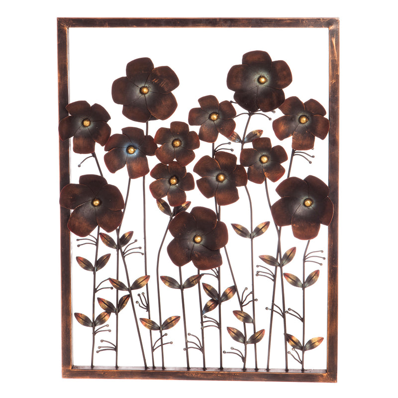 Evergreen Iron Flower Frame Wall Decor, 25.79'' x 5.31'' x 35.63'' inches