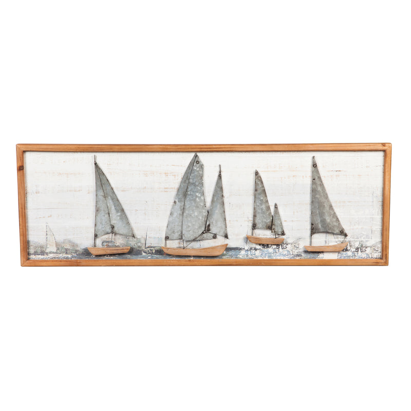 Sail Boat Wood and Metal Wall Décor,6awd153