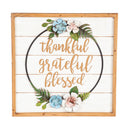 Thankful, Grateful, Blessed Wood and Metal Wall Decor,6awd659