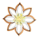 Wood and Metal Floral Wall Decor,6awd661