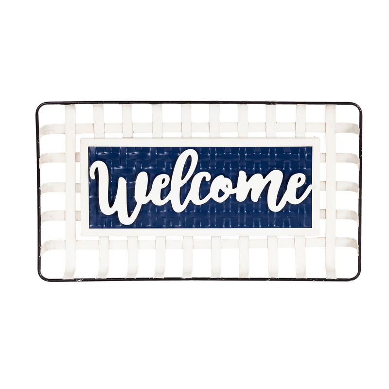 Welcome Metal and Wood Wall Décor,6awd669