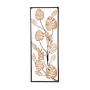 Wood Leaf Wall Decor with Metal Frame,6awd743