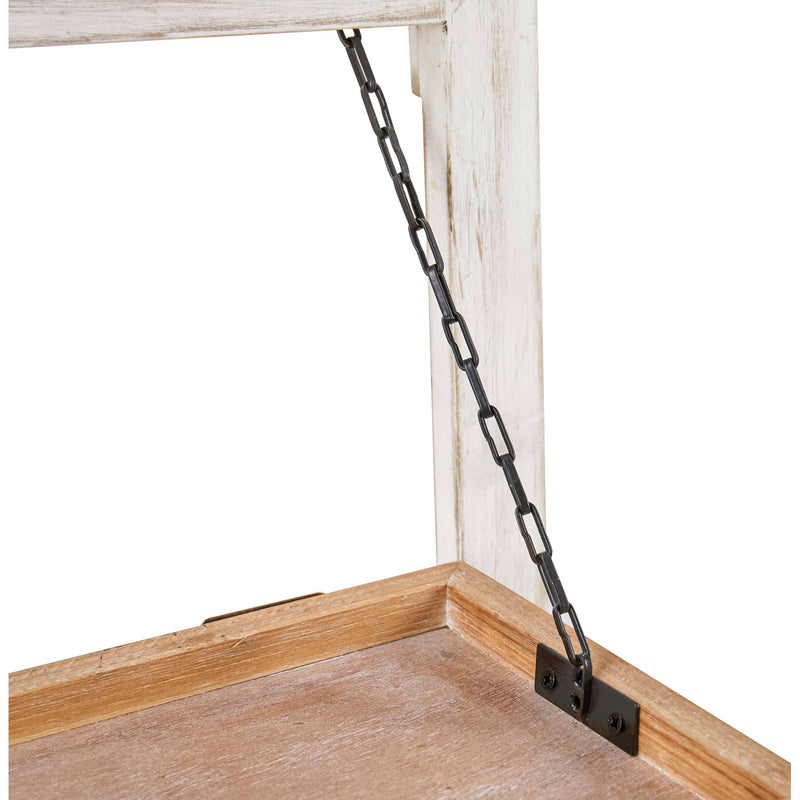 Folding Wood Hanging Shelf and Hooks, 23.6"x2.4"x11.8"inches