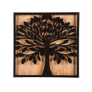 Metal and Wood Wall Decor Tree, 18"x1.5"x18"inches