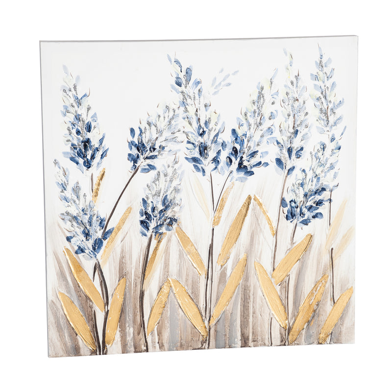 Lilac Hand Painted Canvas Wall Décor,6cp64001