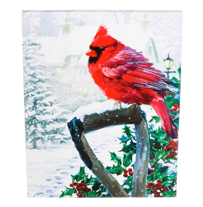 LED Canvas Wall Décor, Cardinal with Shovel,6ltc6646
