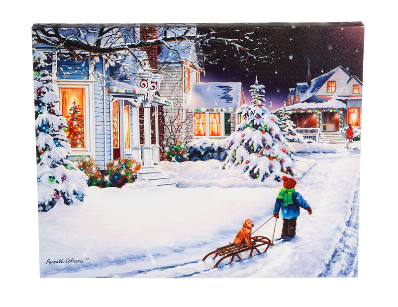 LED Canvas Wall Décor, All Is Calm and Bright,6ltc6650