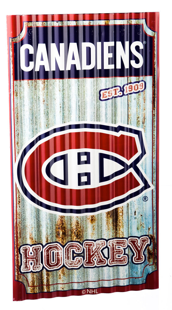 Montreal Canadiens Corrugated Metal Wall Art,6m4364