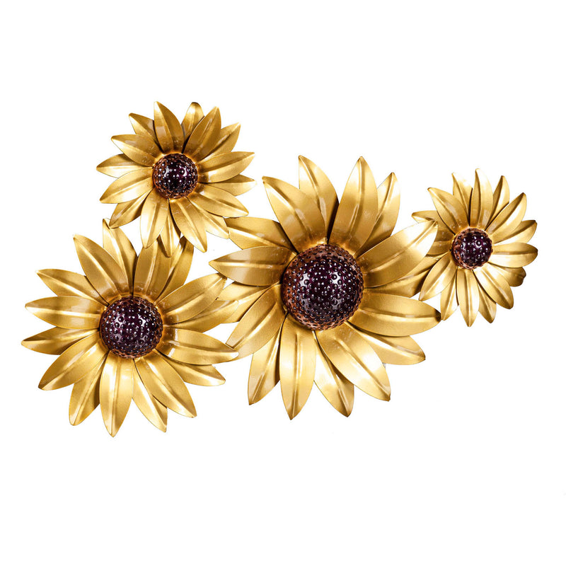 Metal Sunflower Outdoor Wall Décor, 23"x2"x14"inches