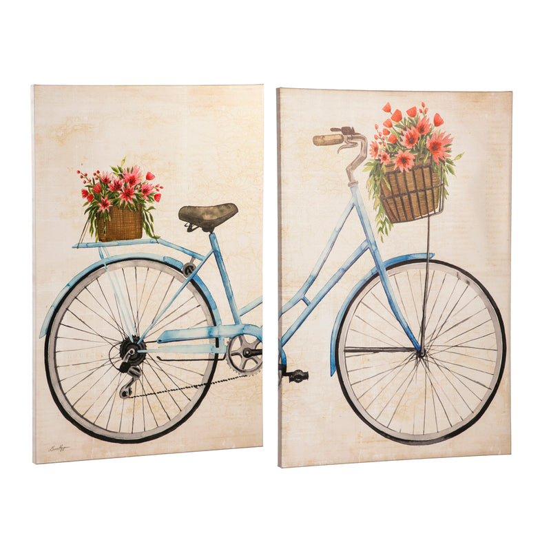 Evergreen Courier Fleur Outdoor Canvas 24"x36" Set of 2, 24'' x 1.5'' x 36'' inches