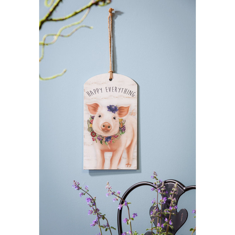 Wooden Wall décor, 2 Asst, Bunny & Pig