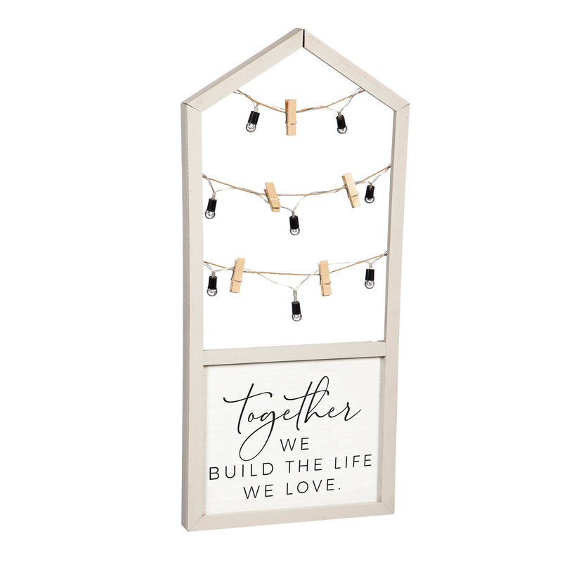 Evergreen White and Red LED Candle Holder Décor, 2 Assorted, 5'' x 5'' x 9'' inches